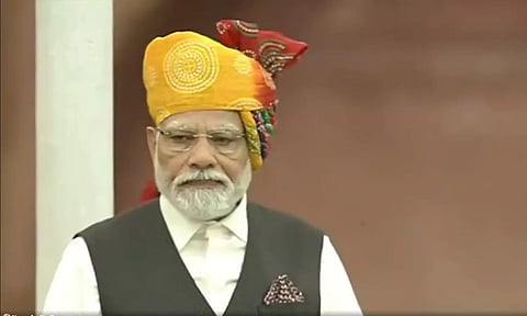 PM Narendra Modi addressing the nation on Independence Day. (ANI)