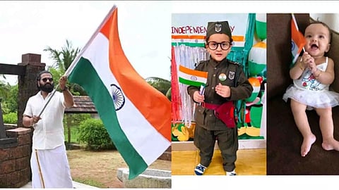 Rishab Shetty celebrating the auspicious day with his family and kids (Photo: Twitter/Rishab Shetty)