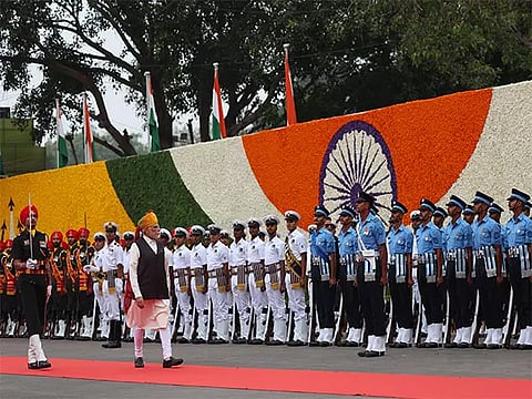 Prime Minister Narendra Modi at Red Fort (ANI)
