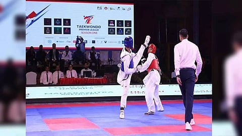 Players in action during first season of Taekwondo Premier League (Image: TPL)