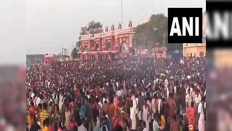 Devotees at Rameswaram for Pidukarma Puja (Photo/ANI)