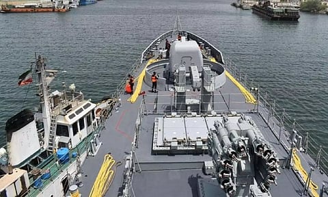 INS Trikand arrives at Bandar Abbas, Iran on Sunday