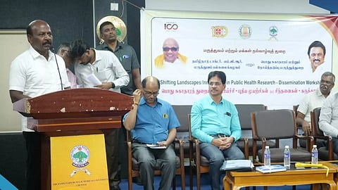 Ma Su addressing at Tamil Nadu Dr MGR Medical University (Twitter)