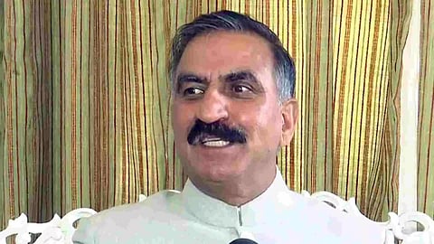 CM Sukhwinder Singh Sukhu