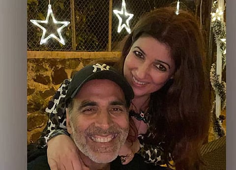 Akshay Kumar with Twinkle Khanna (Photo: ANI)