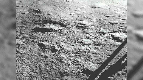 Lander camera captures a portion of Chandrayaan’s landing site