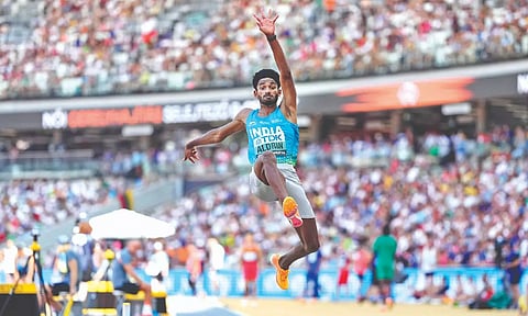 Aldrin qualified for the final with a jump of 8.0M&nbsp;