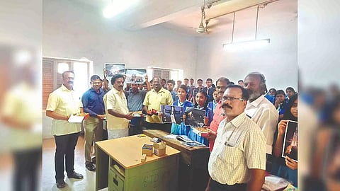 Celebrations at Ponmalai Railway School on Thursday