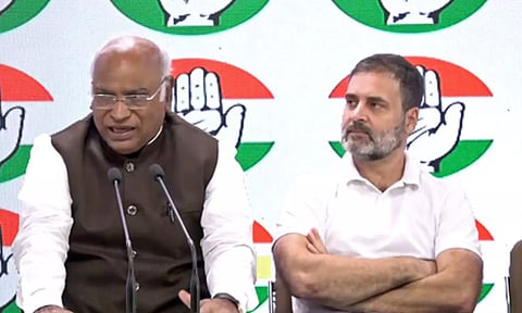 Mallikarjun Kharge; Rahul Gandhi (IANS)