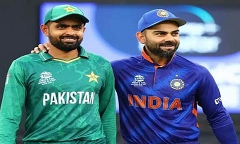 Babar Azam with Virat Kohli