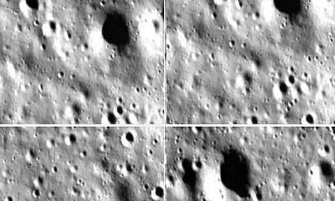 Images of moon surface captured during the Chandrayaan-3 descent (Photo: ANI)