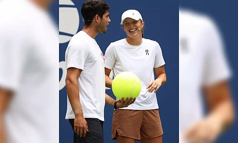 Carlos Alcaraz of Spain and Iga Swiatek of Poland (File)