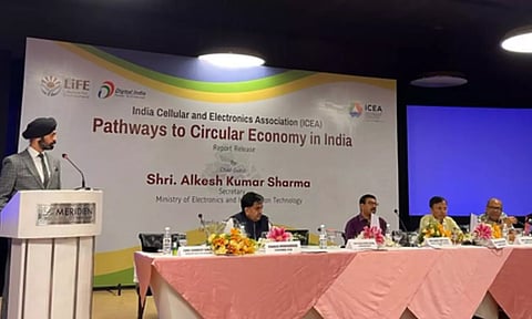 Pankaj Mohindroo, Chairman of ICEA addressing in a event (IANS)