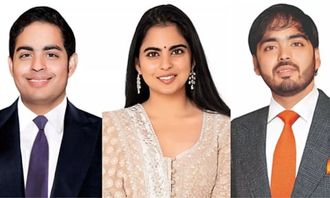 Isha Ambani, Akash Ambani, Anant Ambani