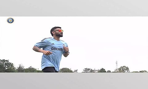 Virat Kohli training in Alur (Image: Twitter/ BCCI)