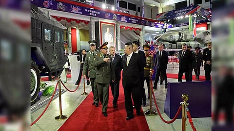 North Korea Leader Kim Jong Un and Russian Defence Minister Sergei Shoigu. (Photo/Reuters)