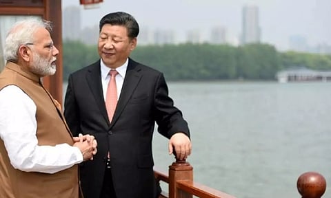 &nbsp;PM Narendra Modi with Chinese President Xi Jinping&nbsp;