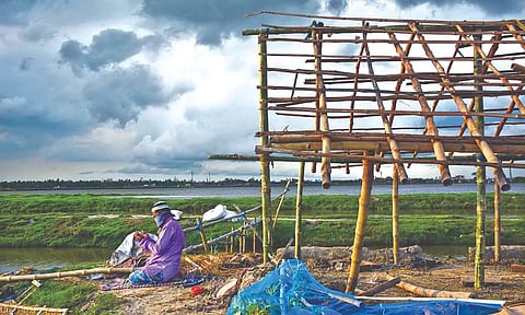 Works displayed at the exhibition