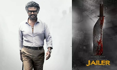 Rajinikanth in 'Jailer'; Poster of the film (Twitter/@Sun Pictures)