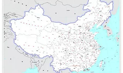 Map released by china (Photo: IANS)