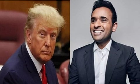 Indian American entrepreneur Vivek Ramaswamy, former President Donald Trump