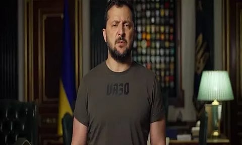 Ukrainian President Volodymyr Zelenskyy (Screengrab from his post on X) Photo: ANI