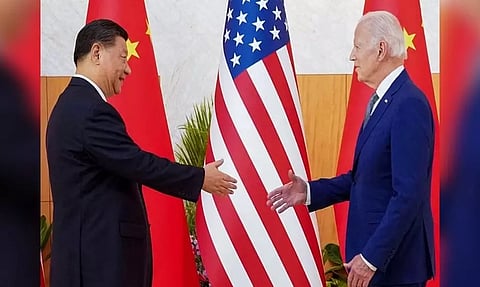 US President Joe Biden meeting with Chinese President Xi Jinping at the G20 in Bali

https://www.dtnext.in/world/2023/04/30/bidens-economic-diplomacy-push-with-china-sends-high-risk-low-reward
