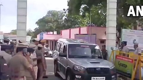 Tiruppur police force deployed in the area (Photo: ANI/X)