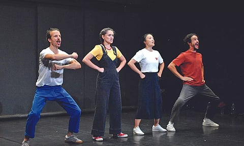 Rehearsal for the opening of a new Ikea store