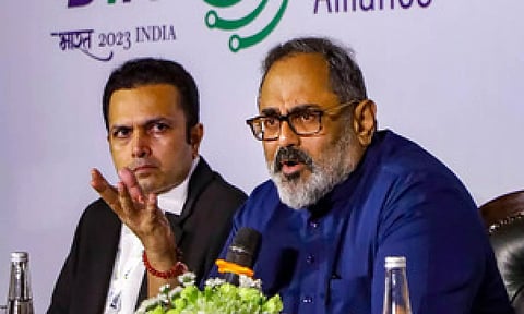 Union minister Rajeev Chandrasekhar (PTI)