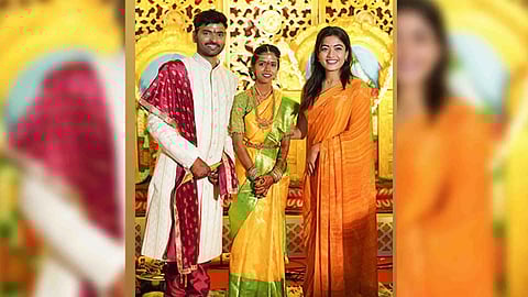 Rashmika Mandanna with newly-married couple (Image: Instagram)