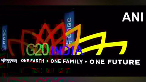 G20 theme lighted up at Dhaula Kuan (Photo/ANI)