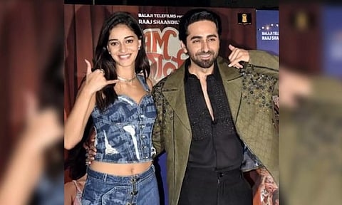Ayushmann Khurrana with Ananya Panday (PTI)&nbsp;