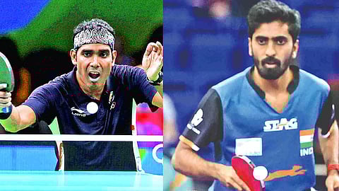 (L-R) TT Sharath; Sathyan