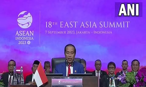 Indonesia President Joko Widodo addresses the 18th East Asia Summit in Jakarta. (ANI)