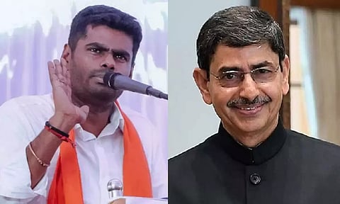 K Annamalai; Governor RN Ravi (File)