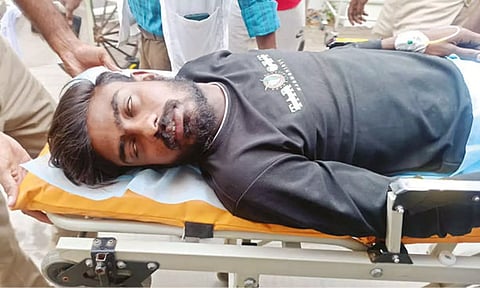 Venkatesh being taken to hospital