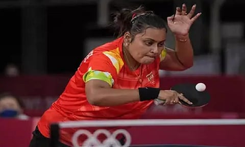 India's table tennis player Sutirtha Mukherjee (ANI)