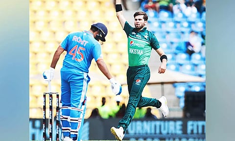 Shaheen Shah Afridi and Rohit Sharma