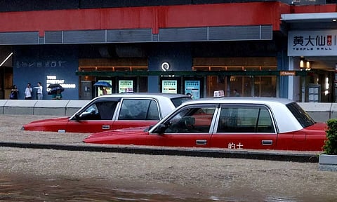 Hong Kong authorities shut schools on Friday and told workers to stay at home. (Reuters)
