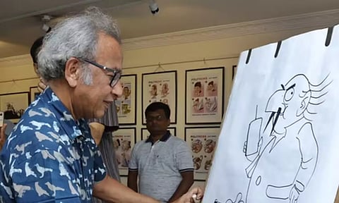 Veteran cartoonist Ajit Ninan (X/@sunitarora)
