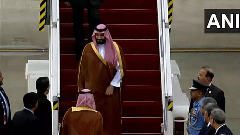 Saudi Arabia Prime Minister and Crown Prince Mohammed bin Salman Al Saud arrives in Delhi (Photo/ANI)