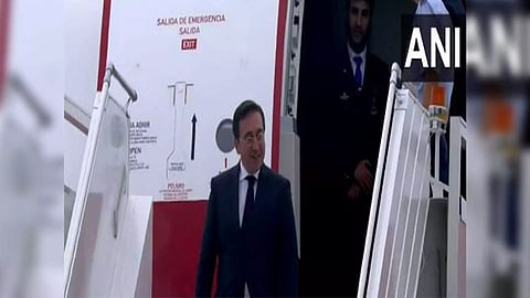 Spain’s Minister of Foreign Affairs Jose Manuel Albares Bueno arrives in New Delhi (Photo/ANI)