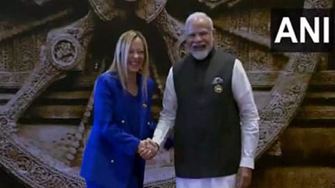 PM Narendra Modi with Italy PM Giorgia Meloni (Photo/ANI)