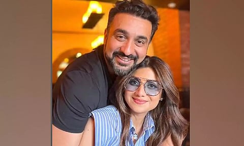 &nbsp;Actress Shilpa Shetty Kundra with her husband Raj Kundra.