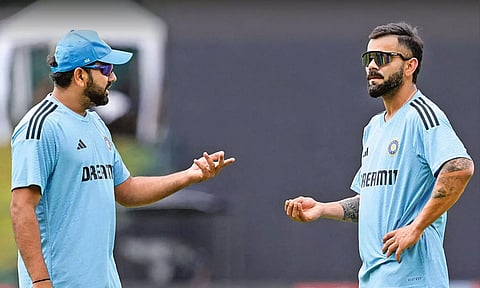 Rohit Sharma and Virat Kohli hope to come good with the bat