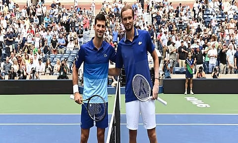 Novak Djokovic and Daniil Medvedev (ANI)