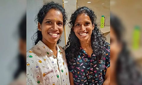 Twin sisters Vithya and Nithya Ramraj (PTI)