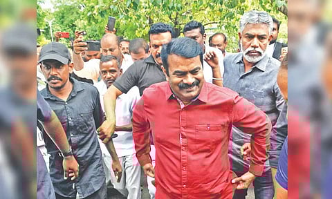 Naam Tamilar Katchi (NTK) leader Seeman