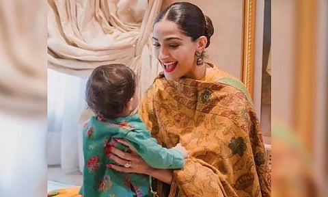 Sonam Kapoor with her child Vayu (Instagram)